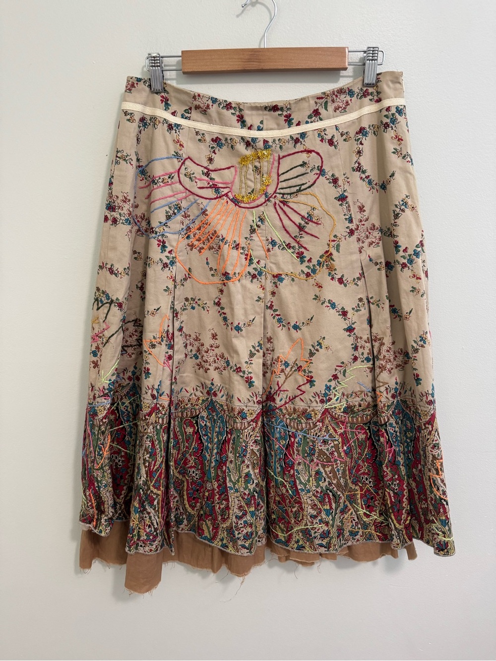 Azel Hazel Embroidered A Line Skirt
